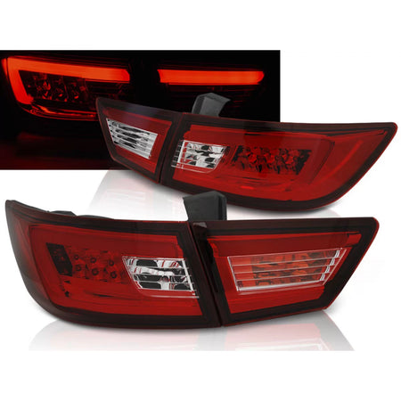 Barra LED Anteriore Bianca Rossa per Renault Clio Iv 13-16 Berlina 5 Porte