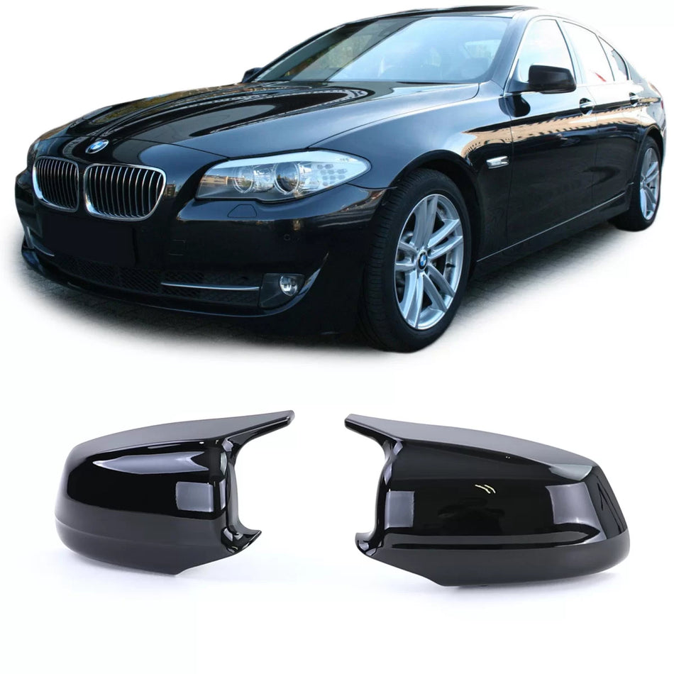 Calotte Specchietti Sportive Nero Lucido per BMW Serie 5 F10 F11 2010-2013
