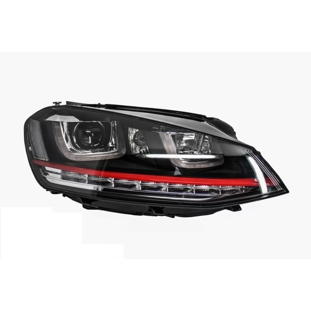 Fari Anteriori LED DRL Dinamici Rossi per Volkswagen Golf 7 Vii 2012-2017