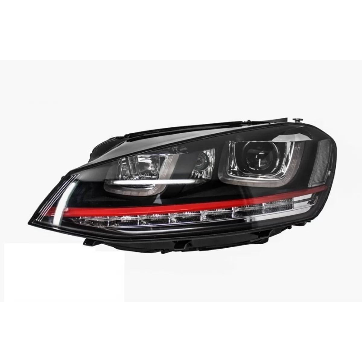 Fari Anteriori LED DRL Dinamici Rossi per Volkswagen Golf 7 Vii 2012-2017