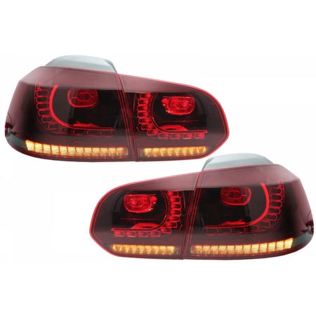 Fari Anteriori Cromati LED con Fanali Posteriori Full LED per VW Golf 6