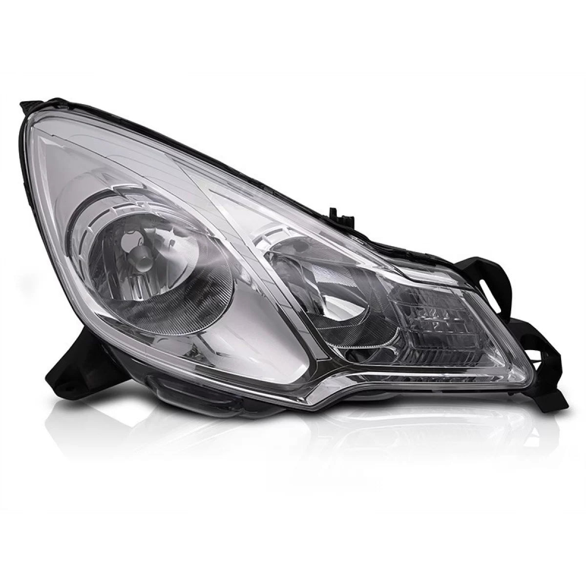 Faro Riflettore Anteriore Destro con Base Cromata per Citroën C3 2009-2012