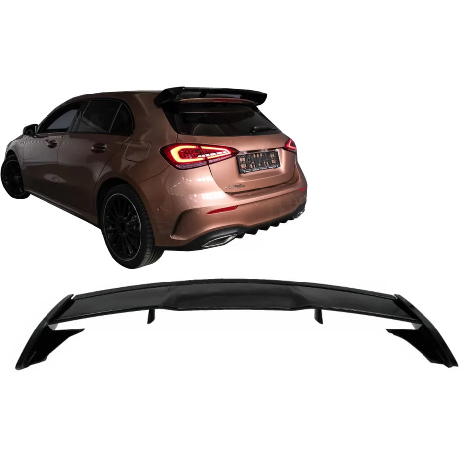 Spoiler Portellone Tetto Piano Nero per Mercedes Classe A W177 Berlina 5 Porte