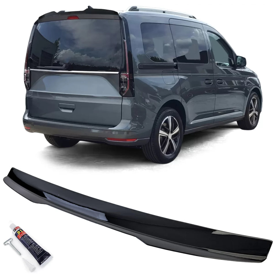 Spoiler Posteriore Lucido Nero per Volkswagen Caddy V Sb dal 2020