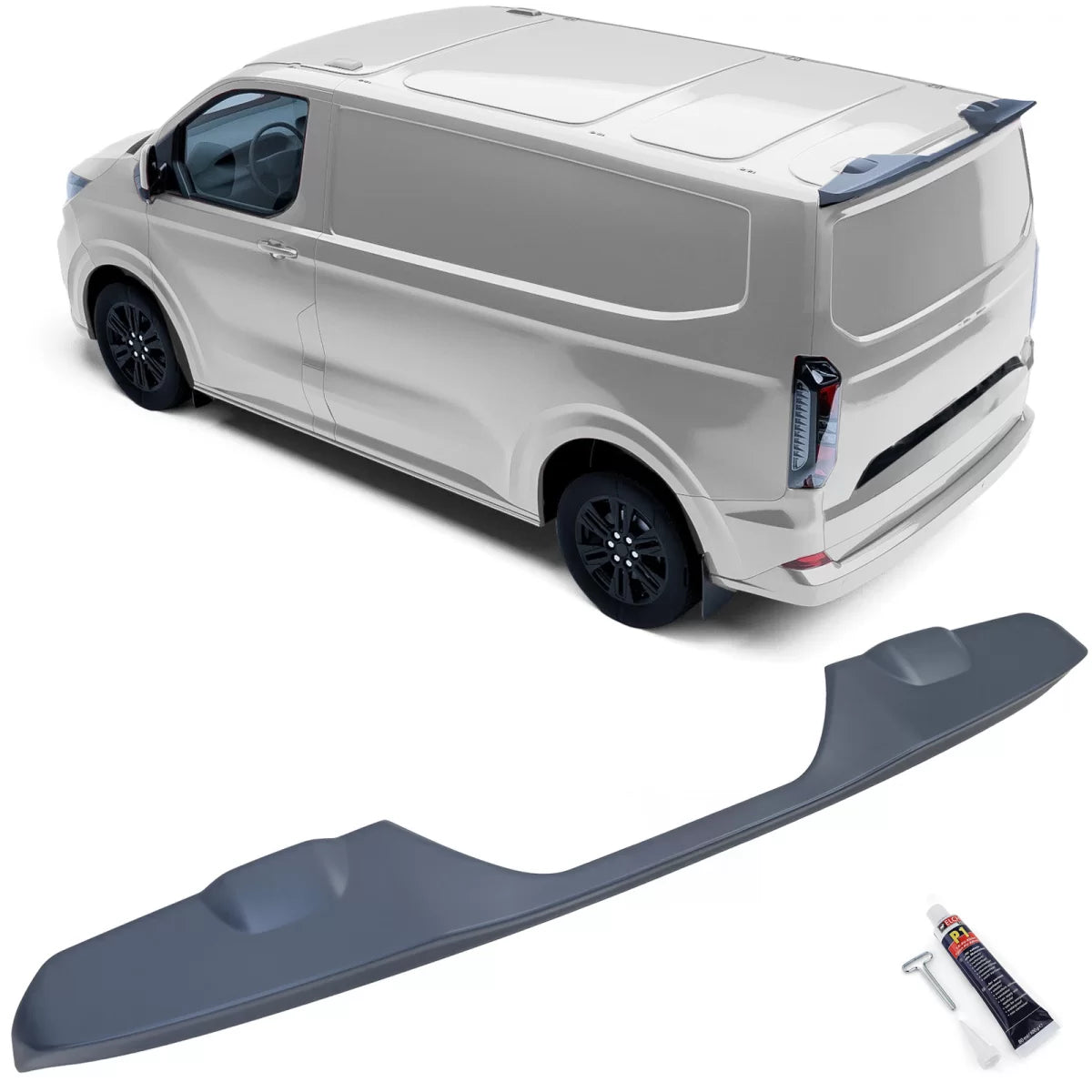 Spoiler Posteriore Verniciabile per Ford Transit Tourneo Custom Portellone