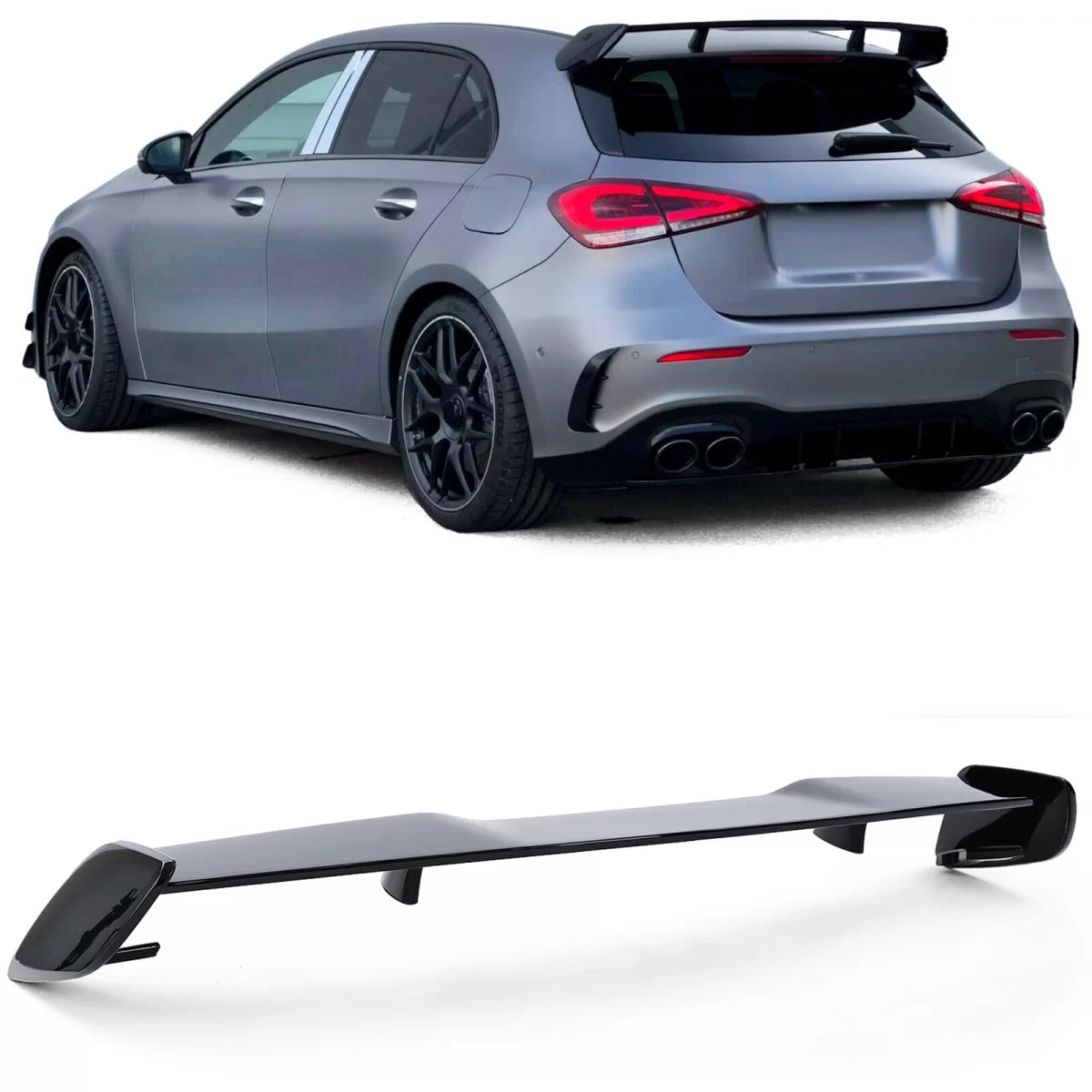 Spoiler Posteriore Sport Look Nero Lucido per Mercedes Classe A W177 dal 18