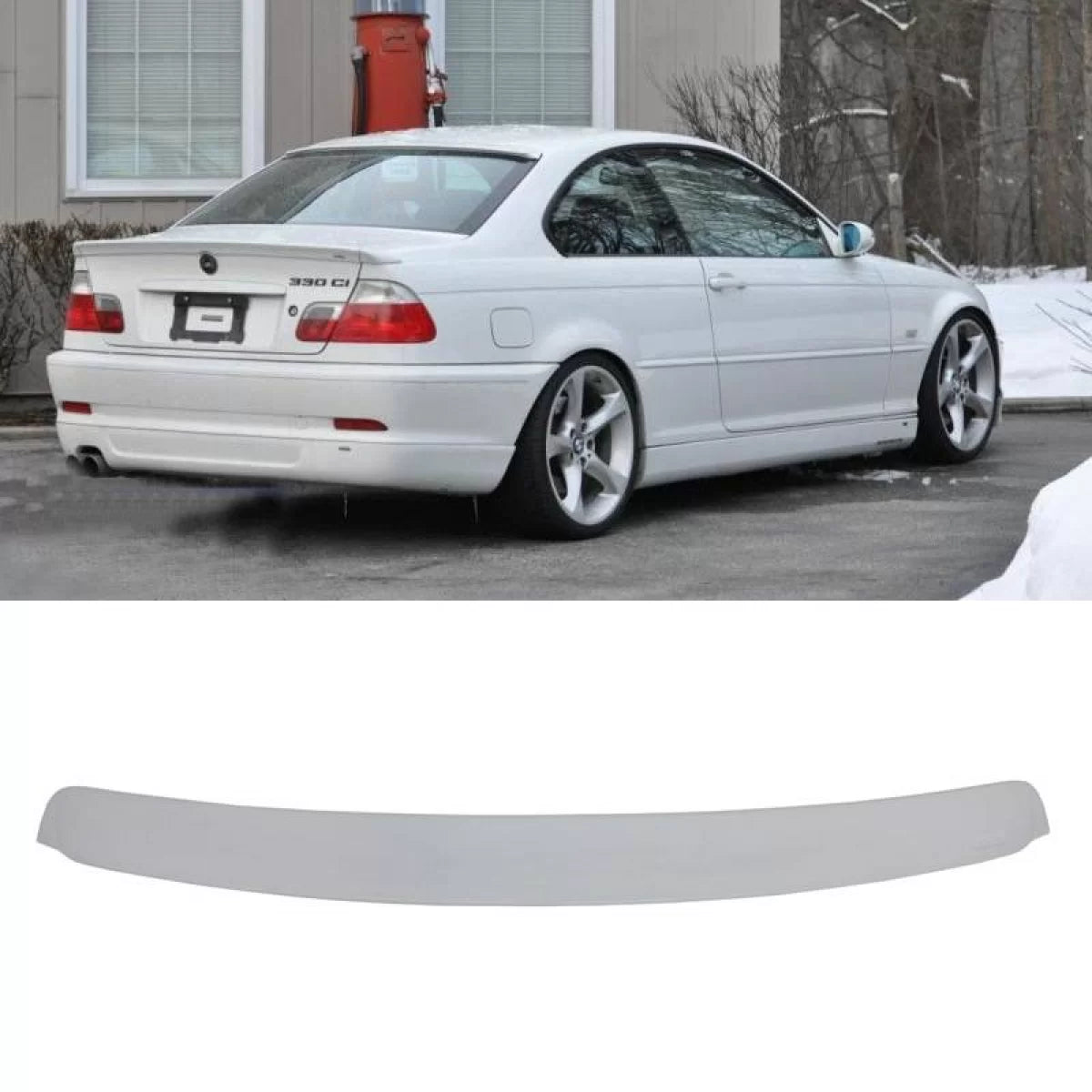 Spoiler Tetto Posteriore ABS Ac Look per BMW Serie 3 E46 Coupe 99-05