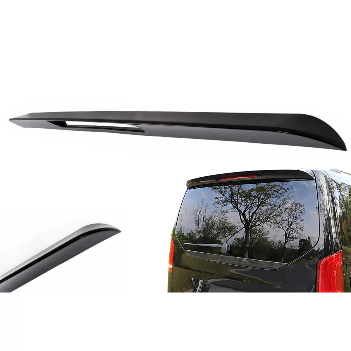 Spoiler Tetto Posteriore Lucido per Mercedes Classe V W447 2014-2024 Eqv 2020