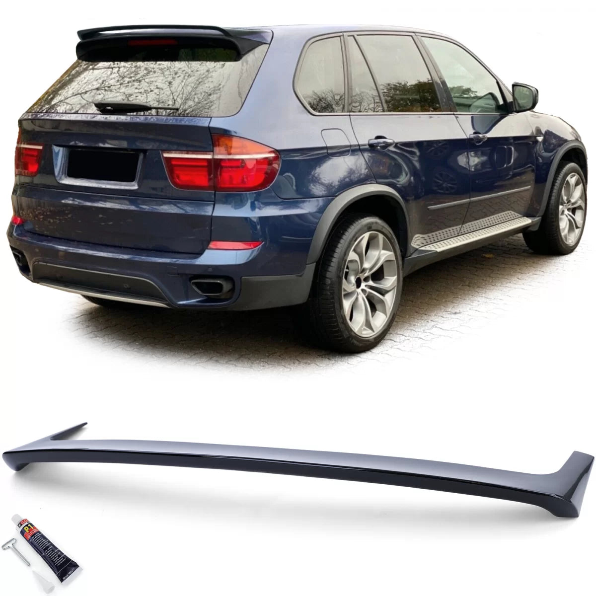 Spoiler Posteriore Sport Nero Lucido per BMW X5 E70 06-13