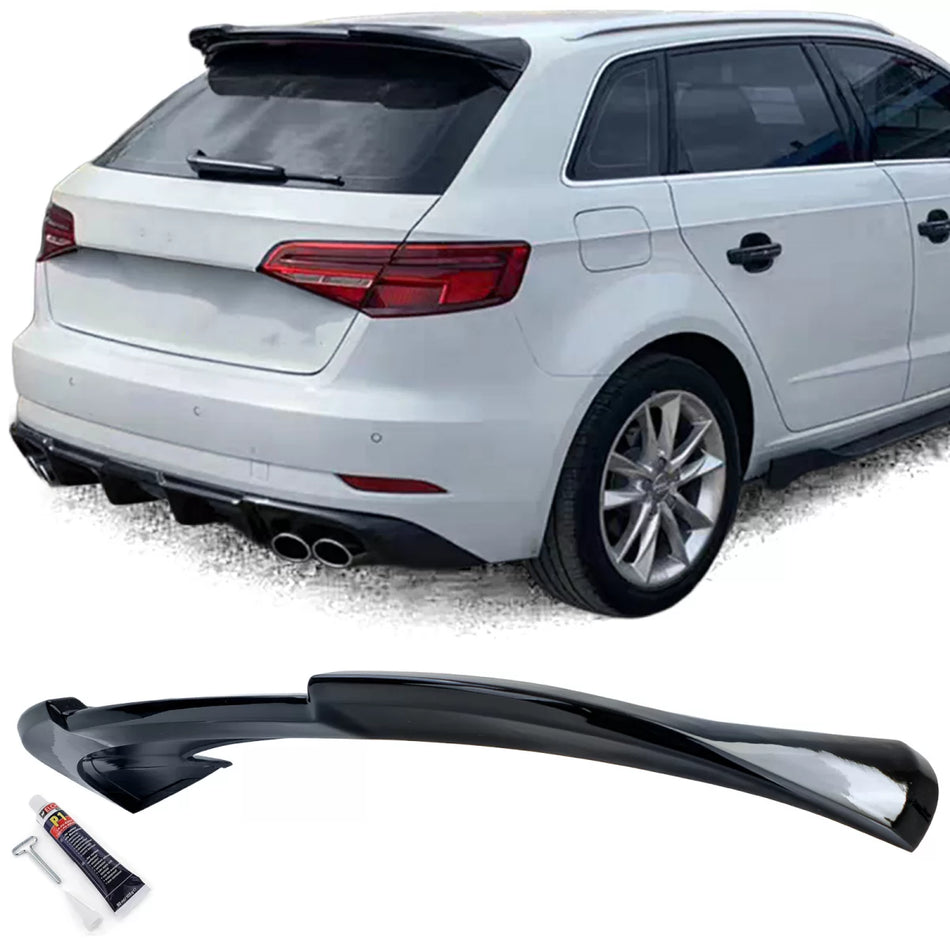 Spoiler Posteriore Sport Nero Lucido per Audi A3 8V Sportback 12-20