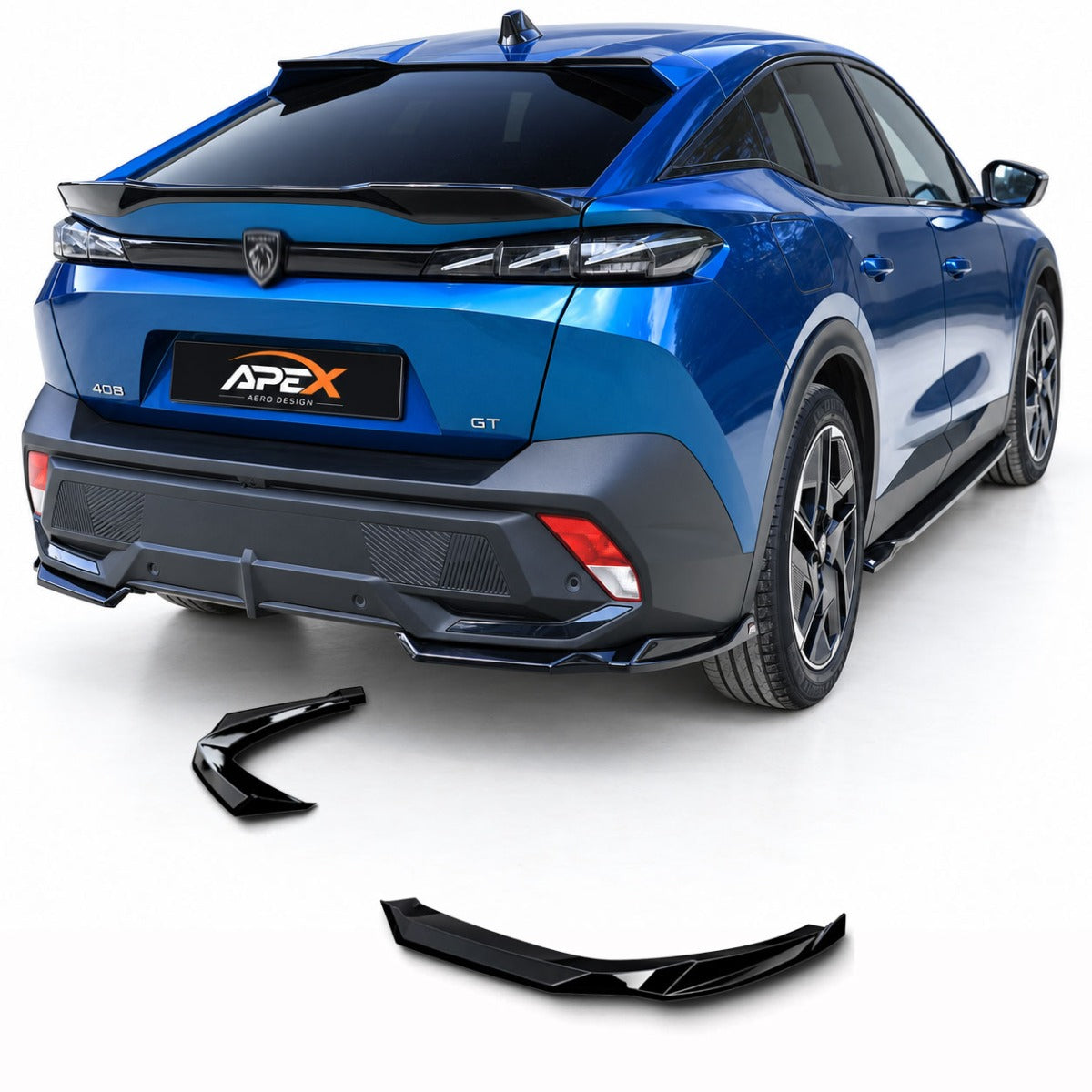 Diffusore Posteriore Laterale per Peugeot 408 GT (P54) 2022-2026