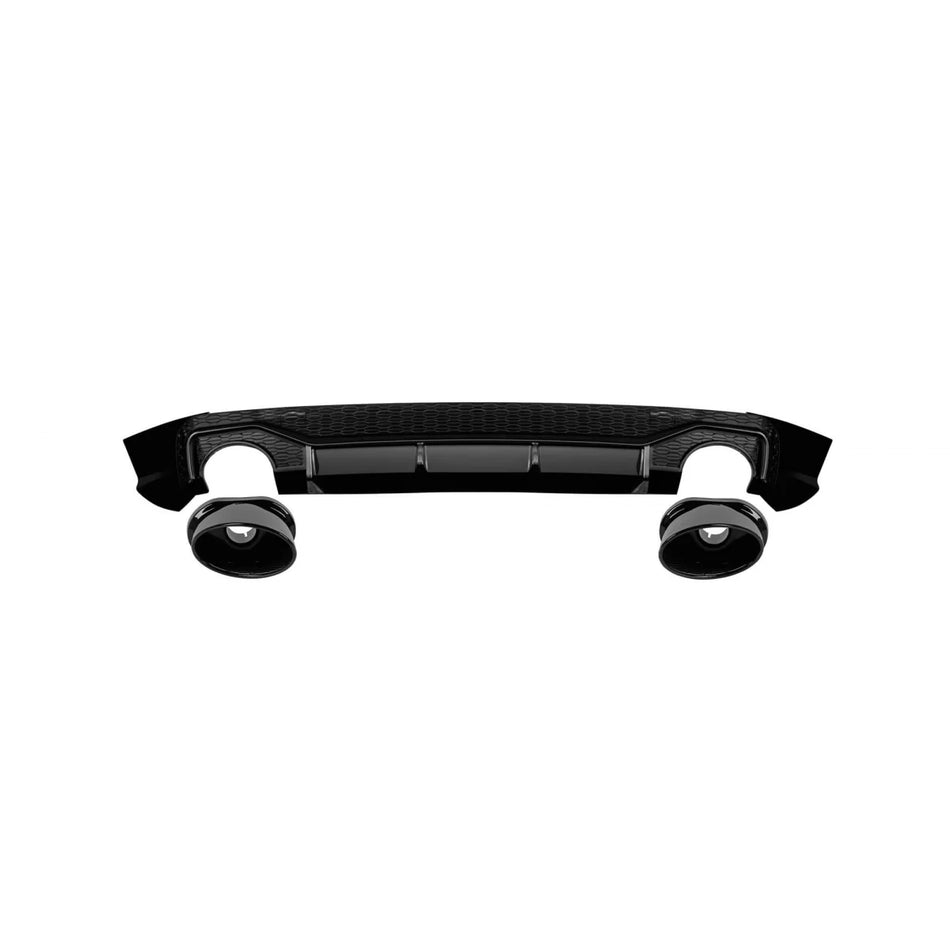 Diffusore Posteriore con Terminali Neri per Audi Q5 2018-2020 S-line
