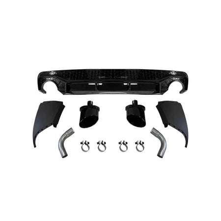 Diffusore Posteriore con Terminali Neri per Audi Q5 2021-2023 S Line