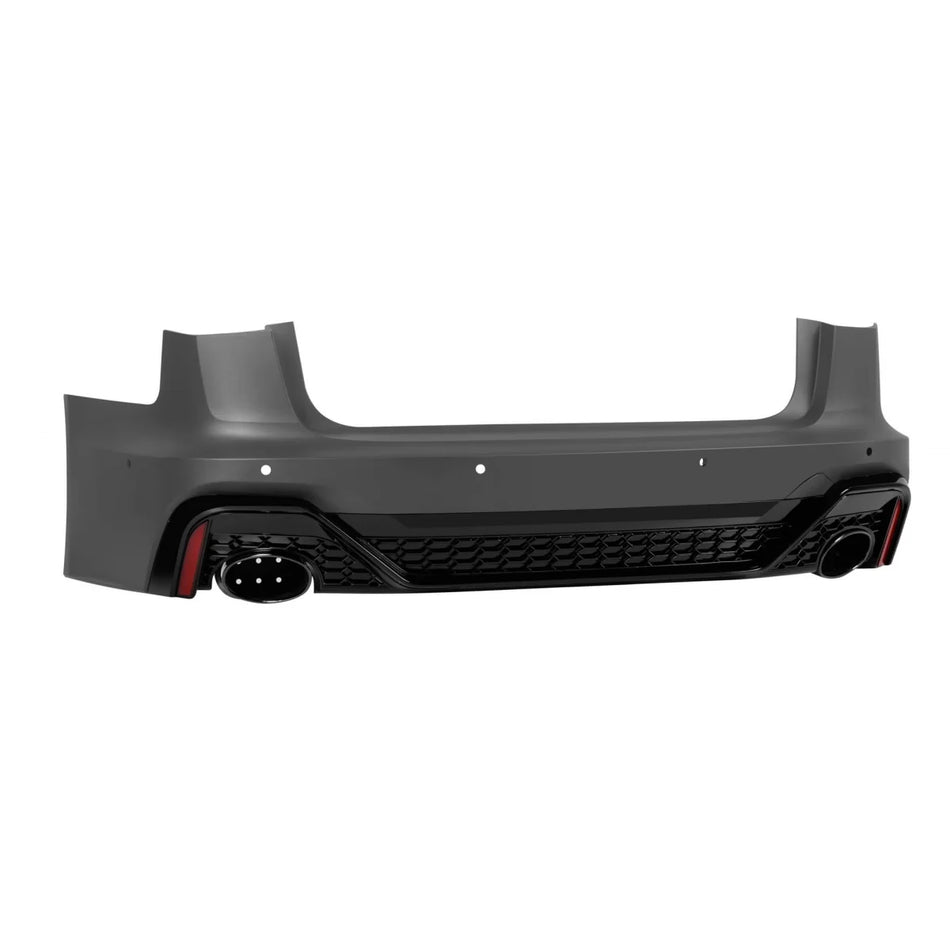 Paraurti Posteriore RS6 2021 con Terminali Neri per Audi A6 Avant Allroad