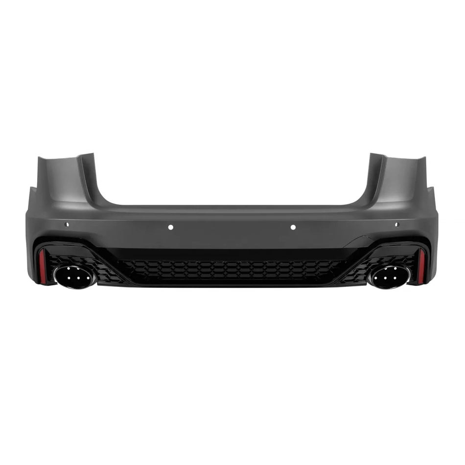 Paraurti Posteriore RS6 2021 con Terminali Neri per Audi A6 Avant Allroad