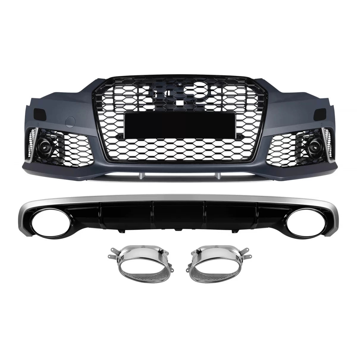 Pacchetto RS6 Posteriore per Audi A6 C7 Berlina e Station 2015-2018