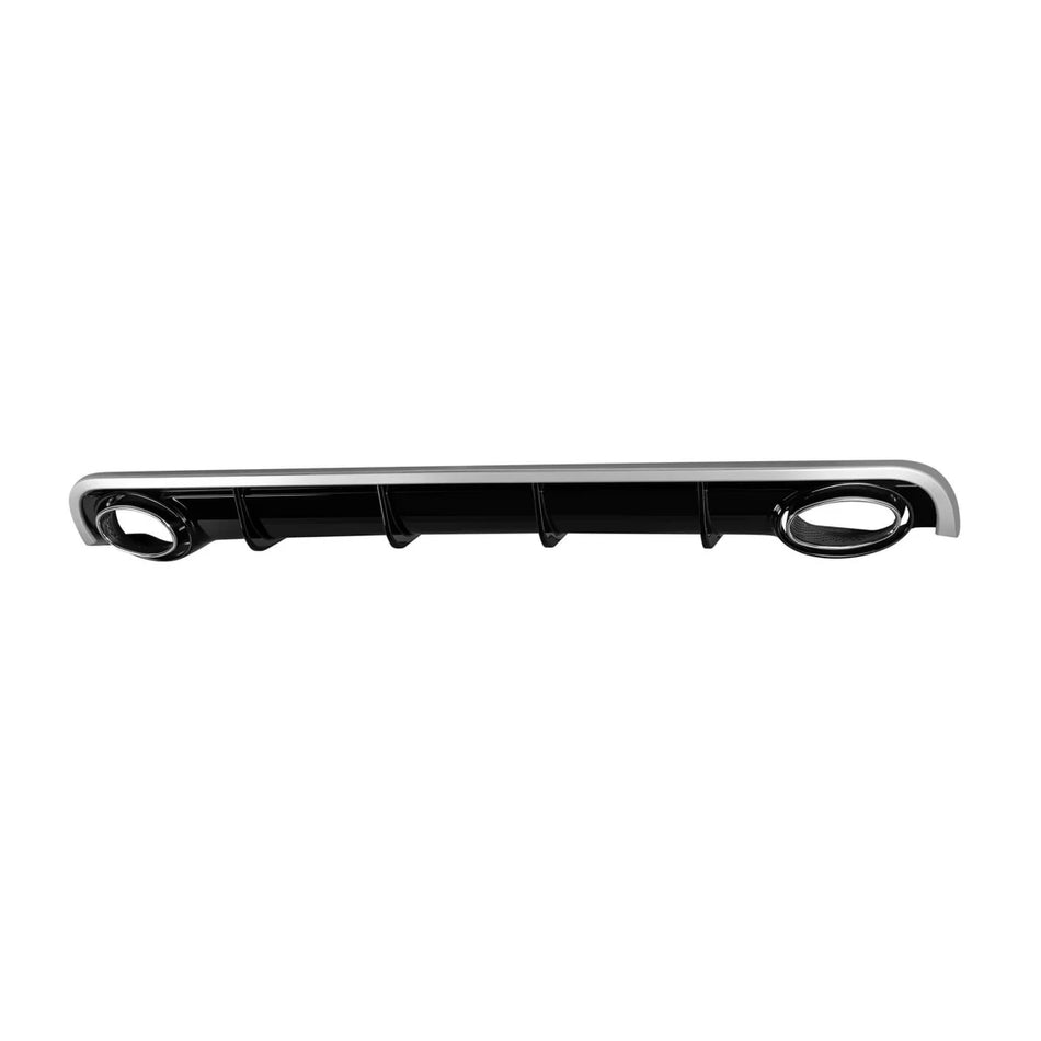 Diffusore Posteriore con Terminali Cromati per Audi A6 4G C7 2011-2015 Berlina