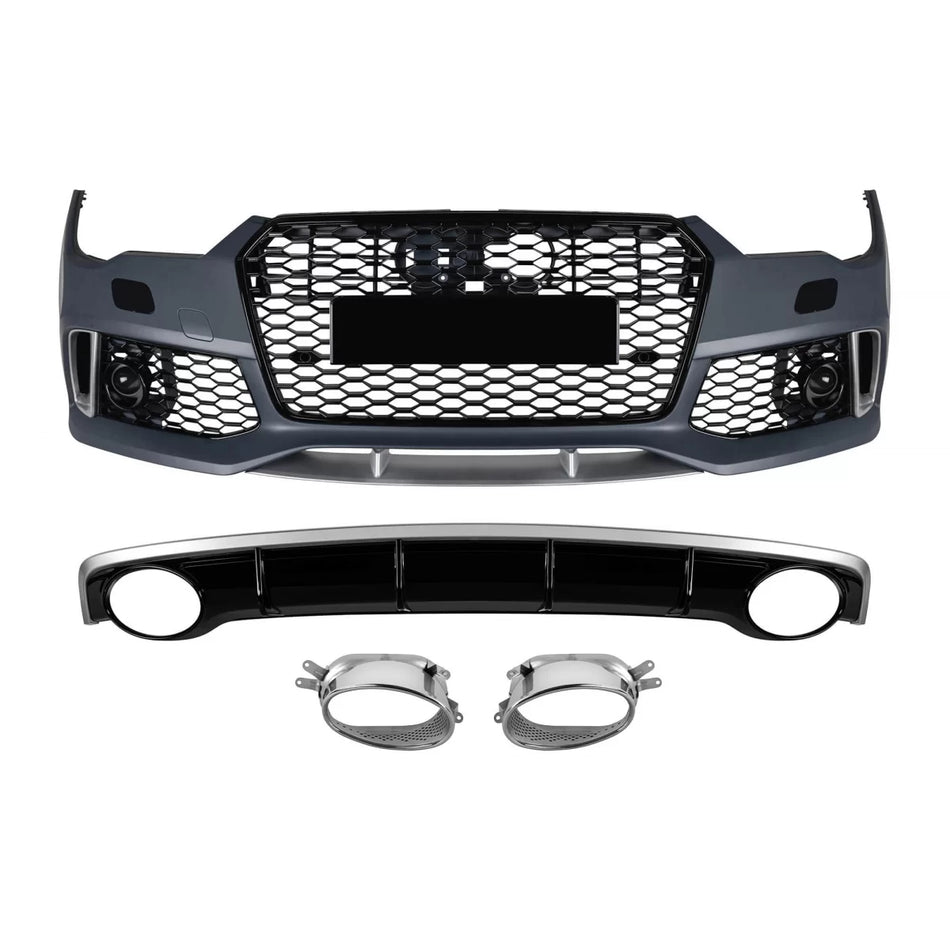 Pacchetto RS7 Posteriore per Audi A7 2015-2017 Paraurti S-line Posteriore