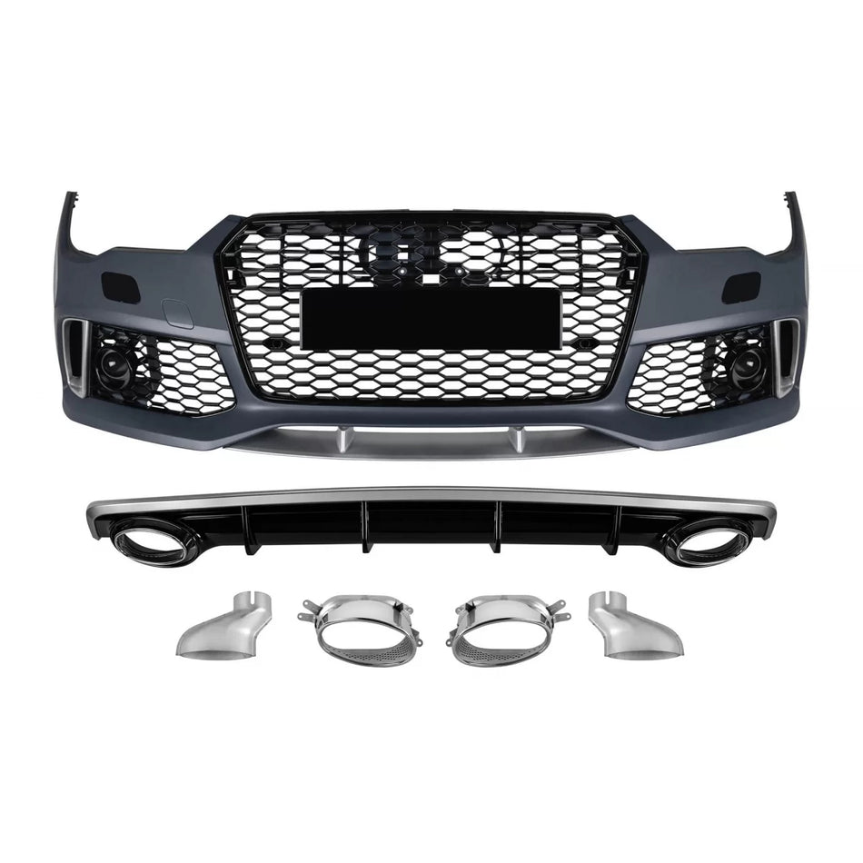Pacchetto RS7 Posteriore per Audi A7 2015-2017 Paraurti Standard