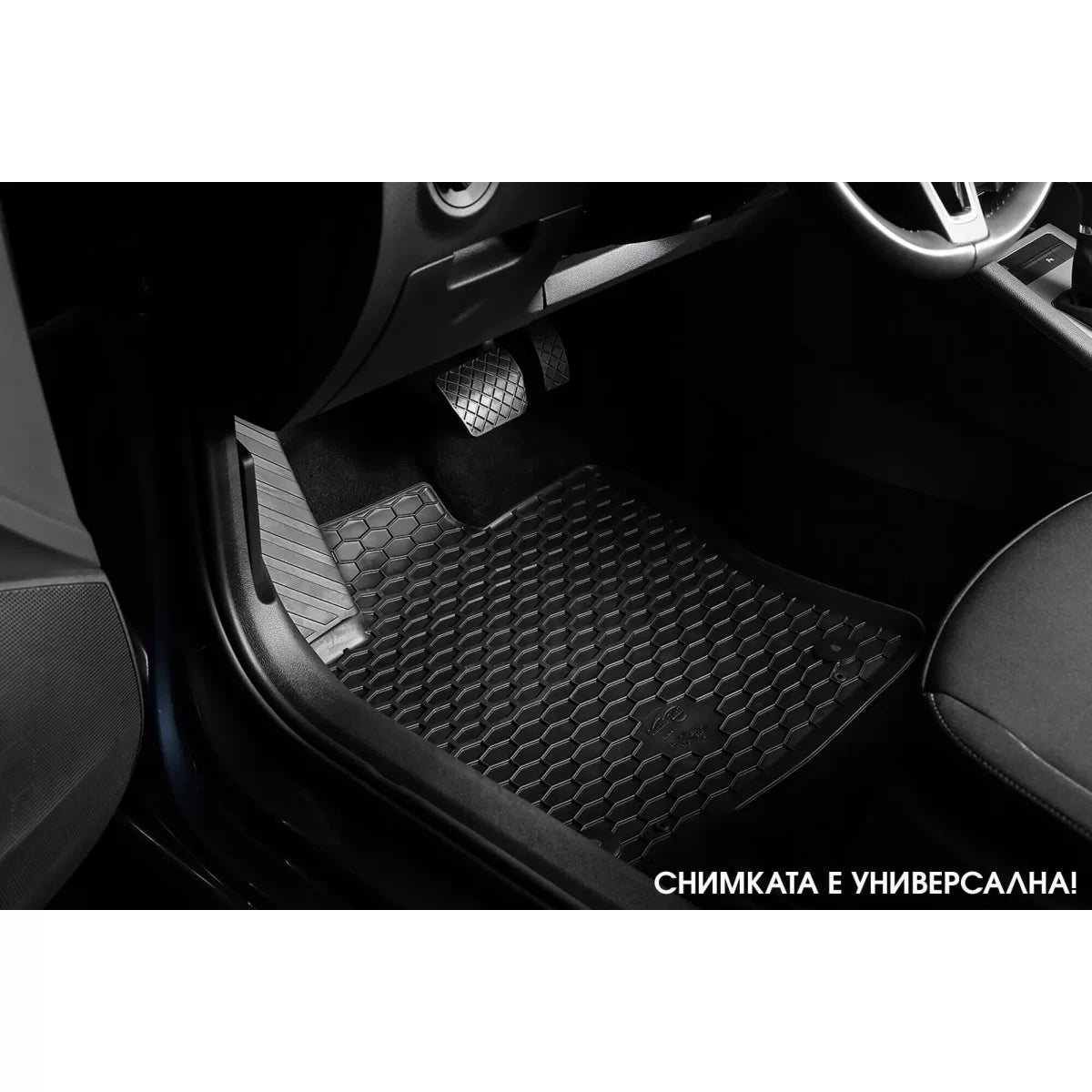 Tappetini in Gomma Neri 4 Pezzi per Fiat 500 2007-2015, 500C 2009-2015