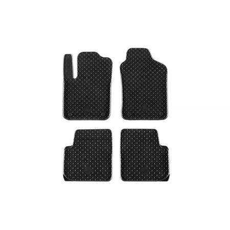 Tappetini in Gomma Neri 4 Pezzi per Fiat 500 2007-2015, 500C 2009-2015