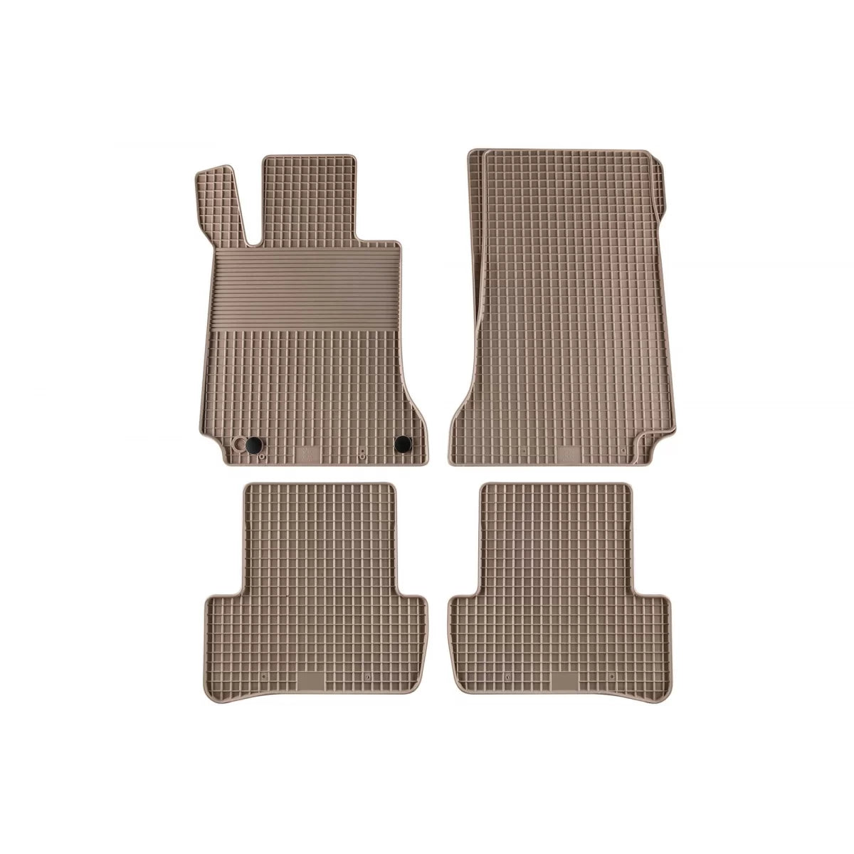 Tappetini in Gomma Beige 4 Pezzi per Mercedes Classe C W204 2007-2014