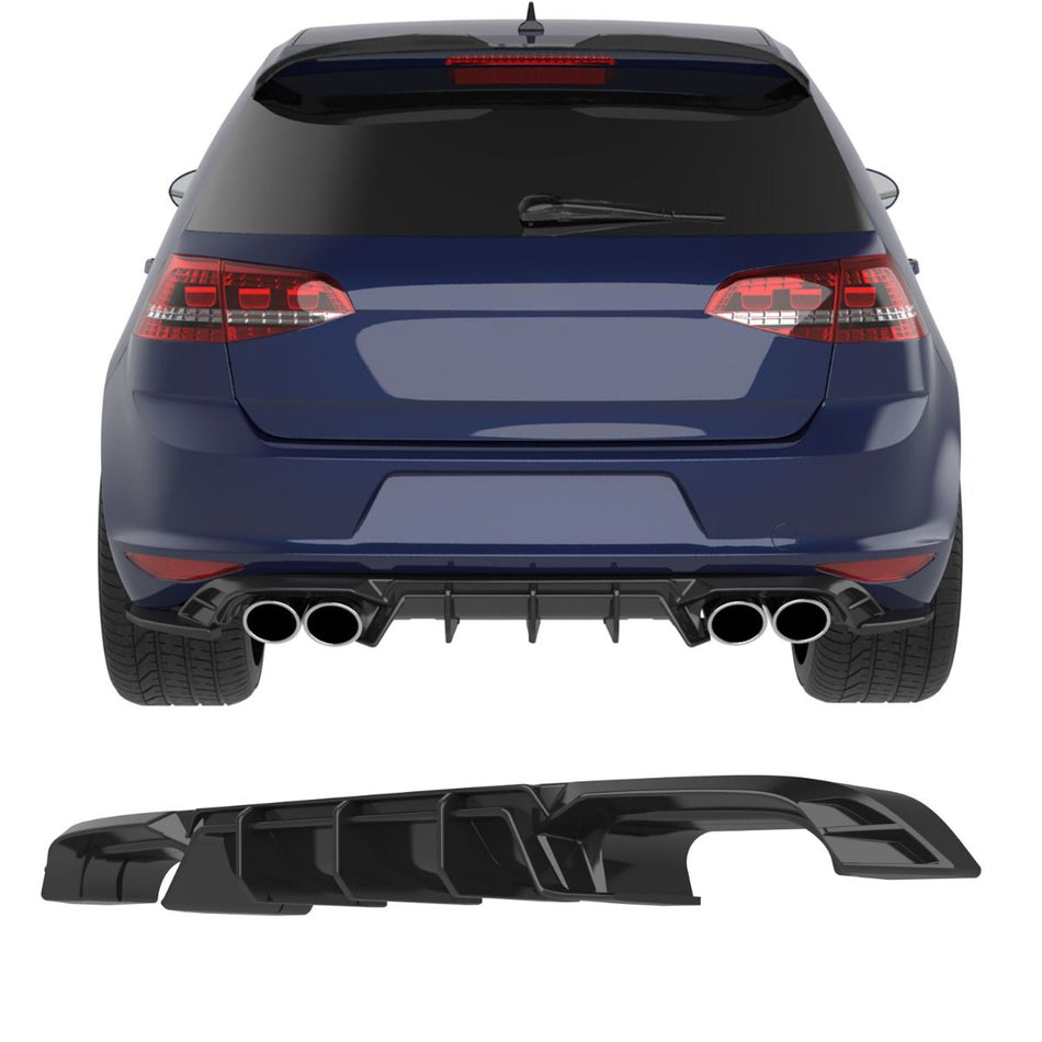 Diffusore Posteriore per Volkswagen Golf Mk7 R 2013–2016