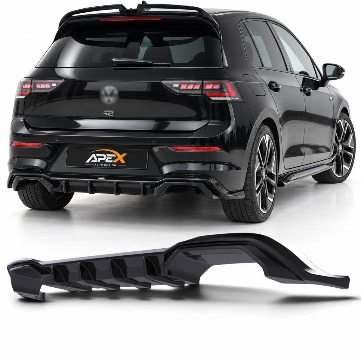 Diffusore Posteriore per Volkswagen Golf MK8 R-Line 2020-2024