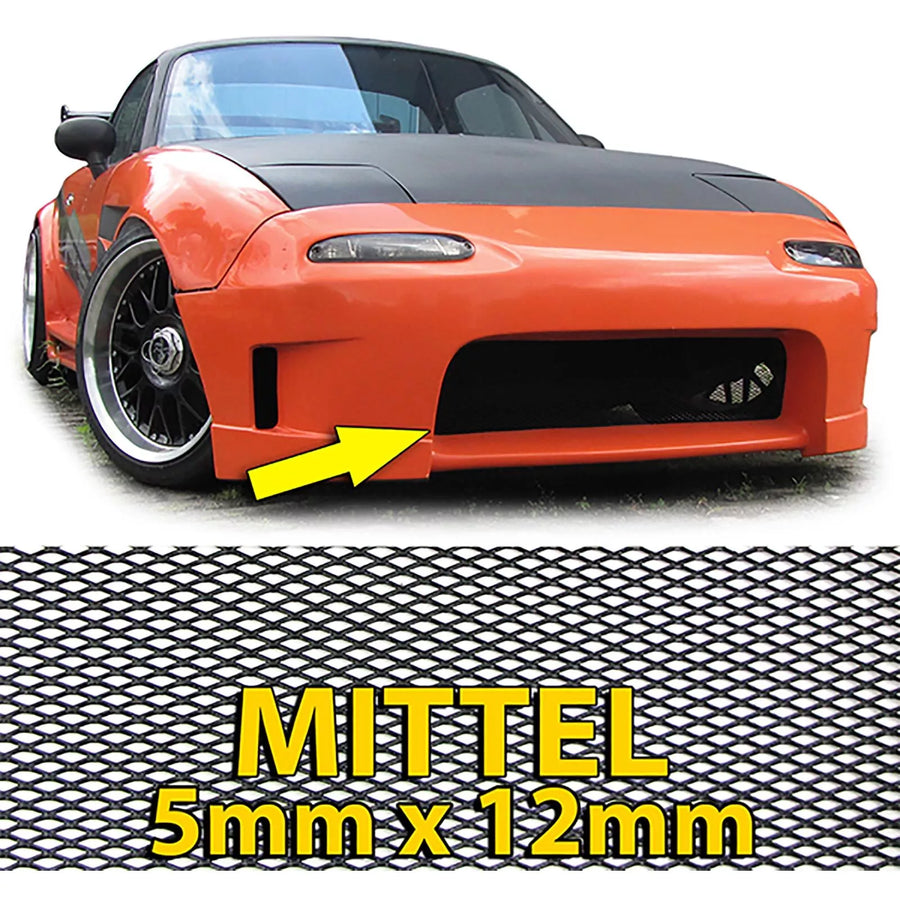 Griglia da corsa a nido d'ape in alluminio alluminio 150 x 30 cm nera media