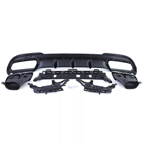 Diffusore Posteriore + Terminali Cromati per MERCEDES CLASSE E W212 13-16 + AMG