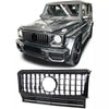 Griglia radiatore sportiva nera lucida cromata, per Mercedes Classe G W463 90-18