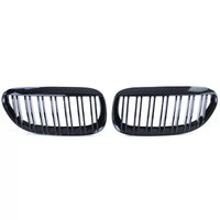 Griglia radiatore Sport doppia barra nera lucida adatta per BMW Serie 6 E63 E64