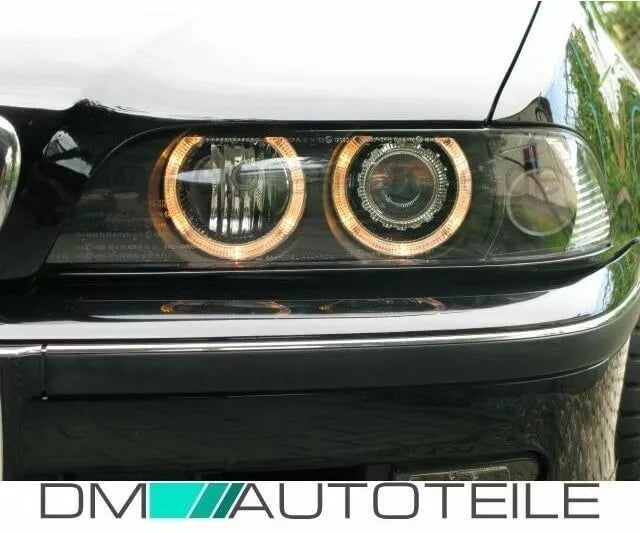 Angel Eyes D2S set fari allo xeno Nero per BMW E39 Facelift 00-03