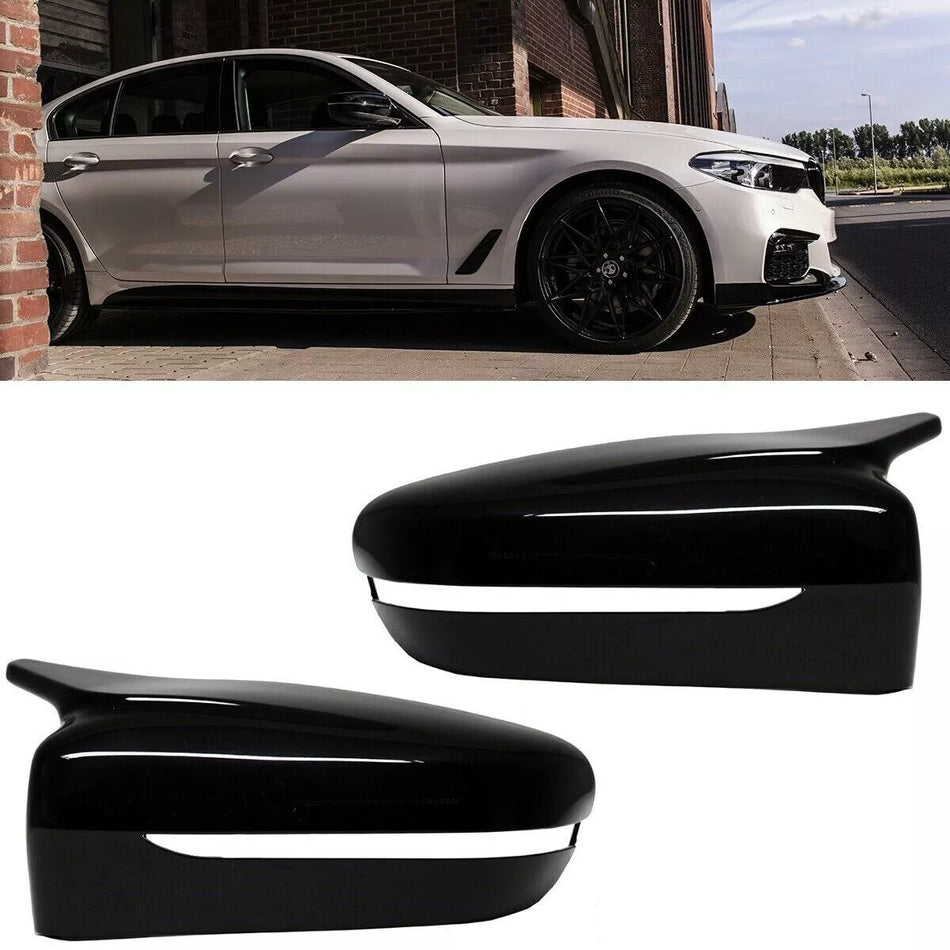 Set copri specchietti Sportivi retrovisori neri lucidi per BMW G30 G31 G11 G12