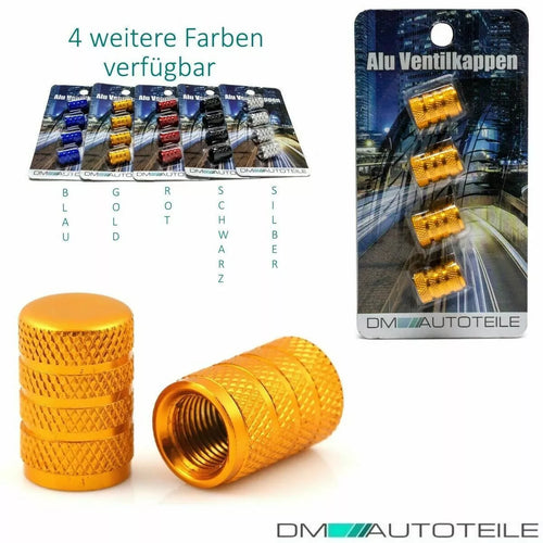 4 Tappi Valvole Tappi SET Oro Anodizzato per Valvole Auto Bicicletta Moto Bike