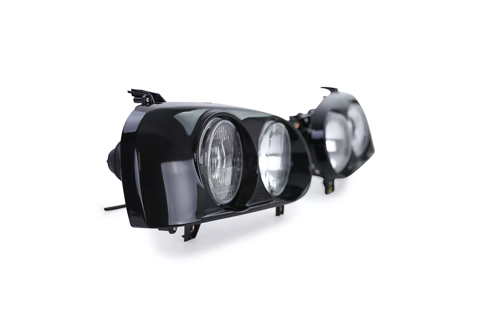 DE Doppio Fari H1 H3 Nero Coppia per VW Golf 3 91-97