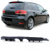 Diffusore posteriore doppio tubo centrale Nero per VW Golf 6 1K 08-13