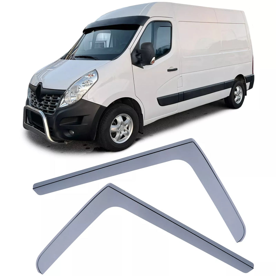 Deflettori Antipioggia Antivento Nero Smoke per Renault Master 3 dal 10