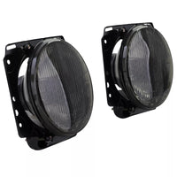 Fari H4 nero fumo scanalati + mirino per VW Golf 2 83-91