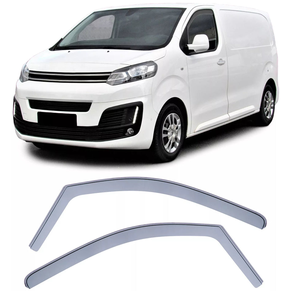 Deflettori Antipioggia Antivento Nero per Citroen Jumpy Spacetourer dal16