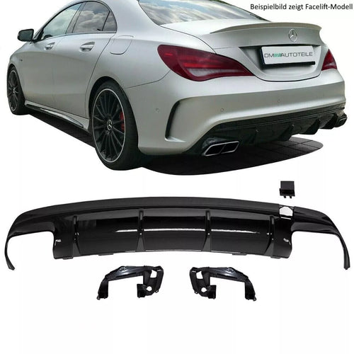 Diffusore Nero per Mercedes W117 CLA AMG Line non A45 13-16