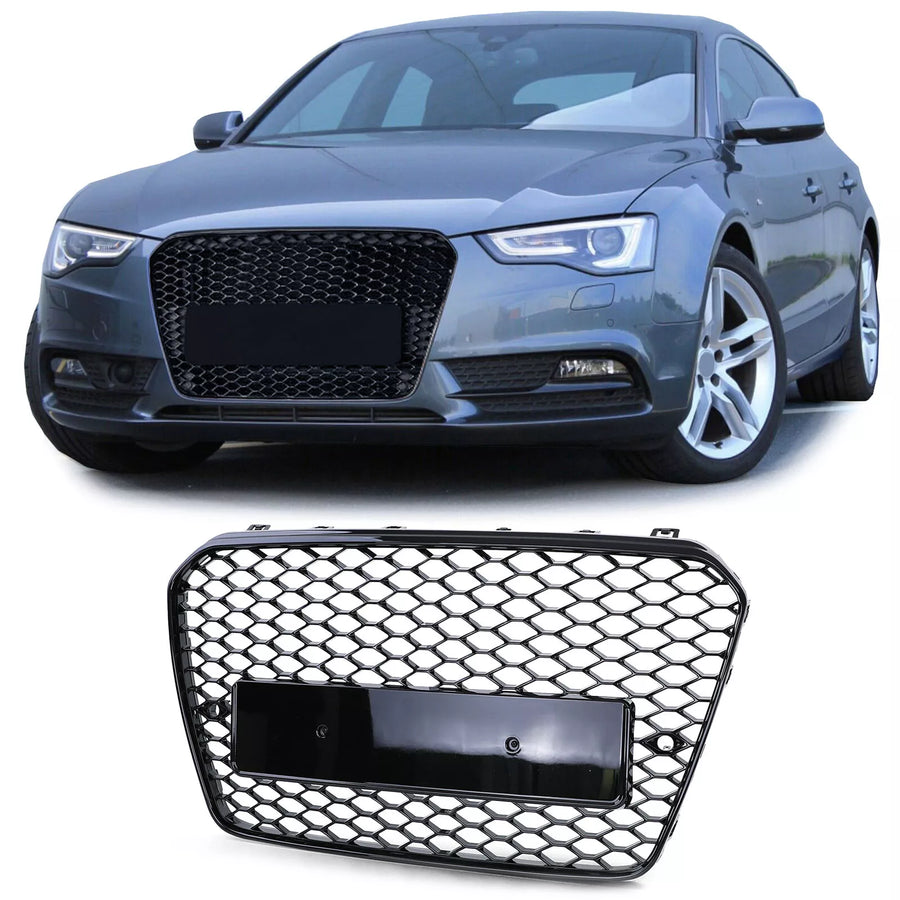 Griglia radiatore sportiva griglia senza emblema Nero per Audi A5 B8 8T 11-17