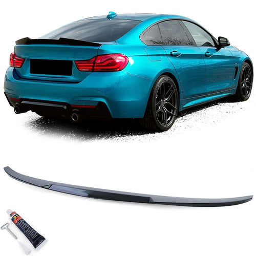 Spoiler posteriore labbro Nero, per BMW Serie 4 F36 Gran Coupe 13-21