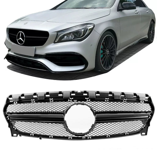 Griglia Sportiva nera lucida per Mercedes C117 W117 CLA mopf + 45 AMG