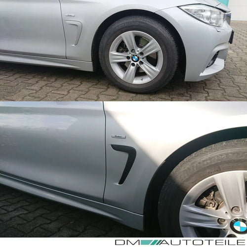 Barre decorative griglia flusso d'aria parafango Lucido Nero per F32 F33 F36