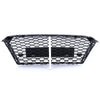 Griglia radiatore favi sport senza emblema nero lucido per Audi A4 B9 8W 15-19