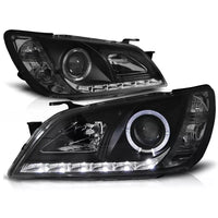 Fari Luce Diurna LED Nero per Lexus IS 2001 al 2005