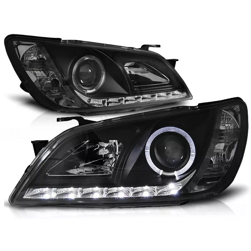 Fari Luce Diurna LED Nero per Lexus IS 2001 al 2005
