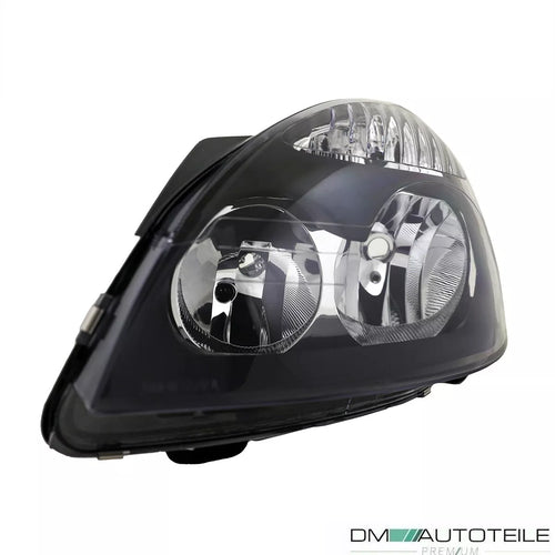 Set 2 fari Renault Clio II VETRO Nero H7/H1 01-05 + lampadine + GARANZIA