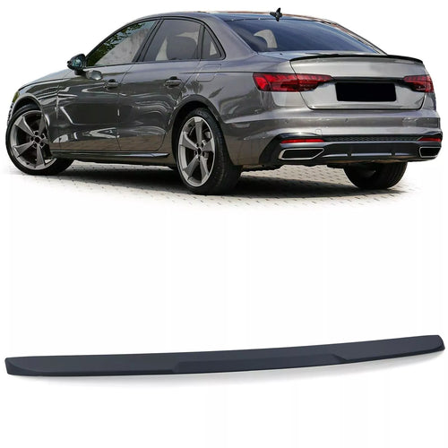 Spoiler posteriore sportivo labbro nero opaco per Audi A4 B9 berlina 15-19